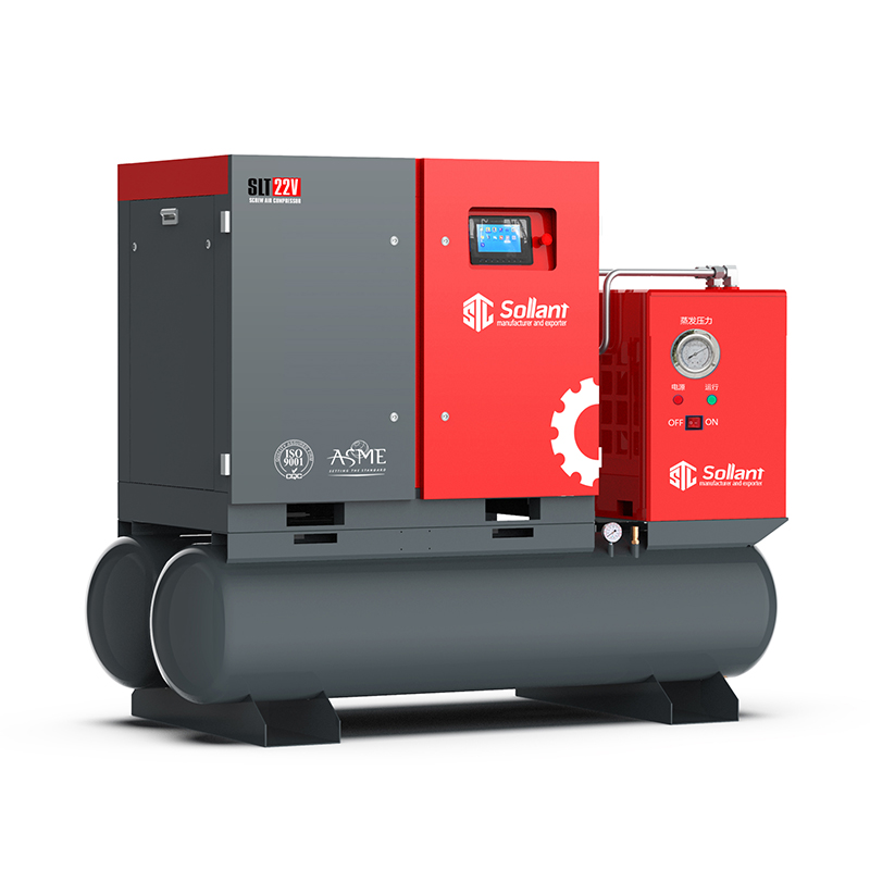 Twin Tank Mounted Combined Integrated Screw Air Compressor