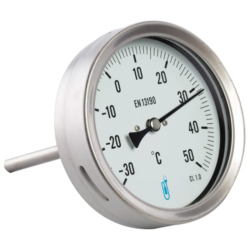 Thermomètre bimétallique Ø150 Axial Tout Inox (Réf. 270 230)