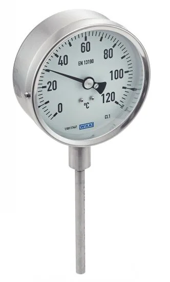 Thermomètre bimétallique Ø150 Vertical Tout Inox (Réf. 270 240)