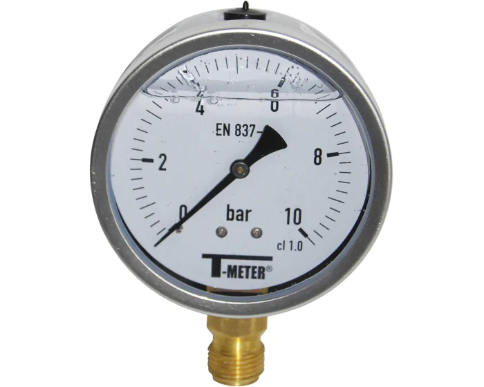 Manomètre à tube Vertical Inox Laiton Ø100 (Réf. 270 030)
