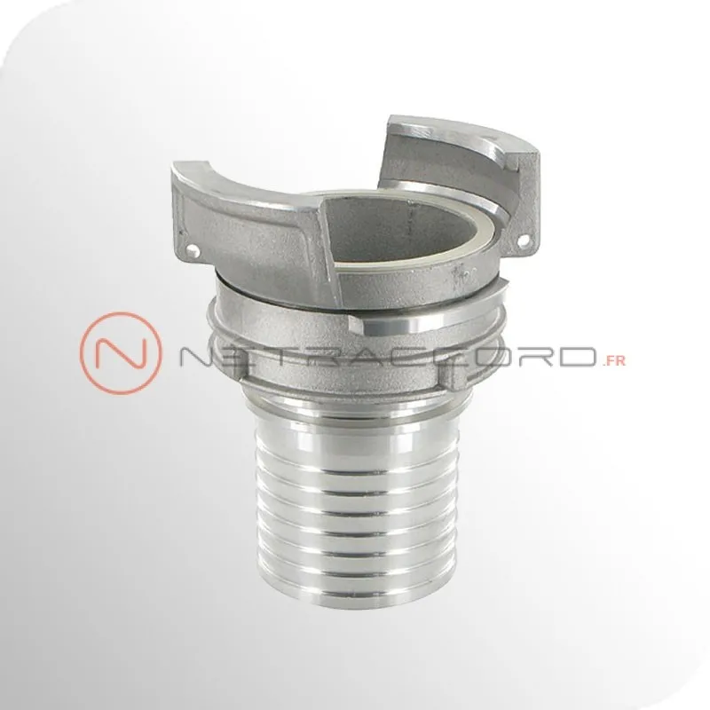Raccord sym. à douille annelée à verrou Aluminium (Réf. 907 050)