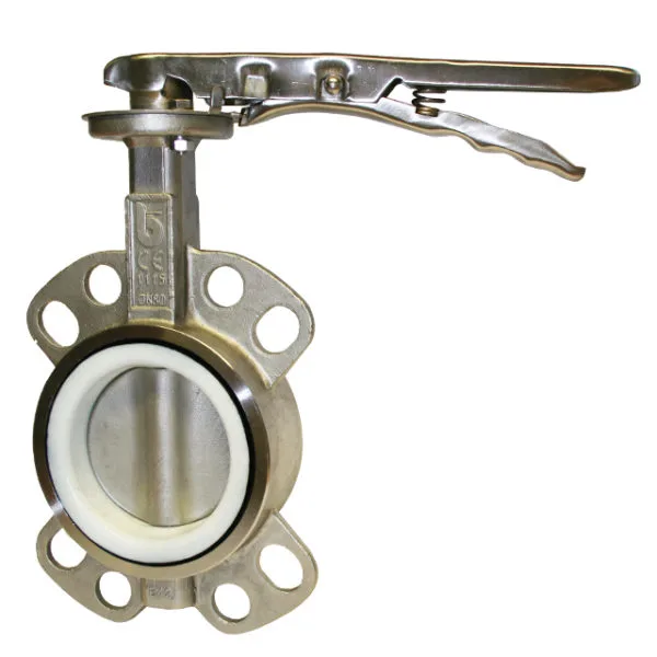 Vanne papillon Wafer Inox/Inox PTFE