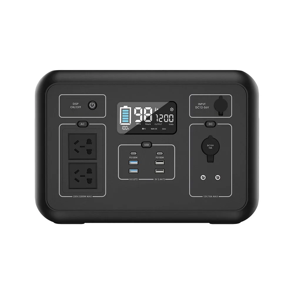 Accueil urgence alimentation de secours Camping extérieur Station d’alimentation portable 2 000 W.