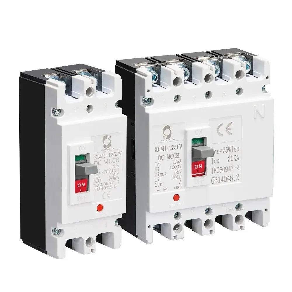 Disjoncteur à Boîtier Moulé Commutateur 1000V 1500V 16A à 1250A DC MCCB