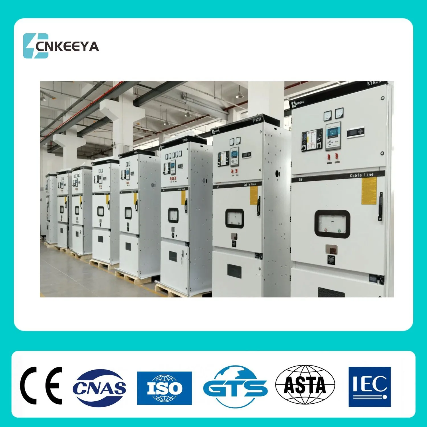 Appareillage de Commutation Keeya Fabricant Kyn28A 11kv 12kv 24kv Intérieur Électrique Blindé Métallique Distribution Électrique
