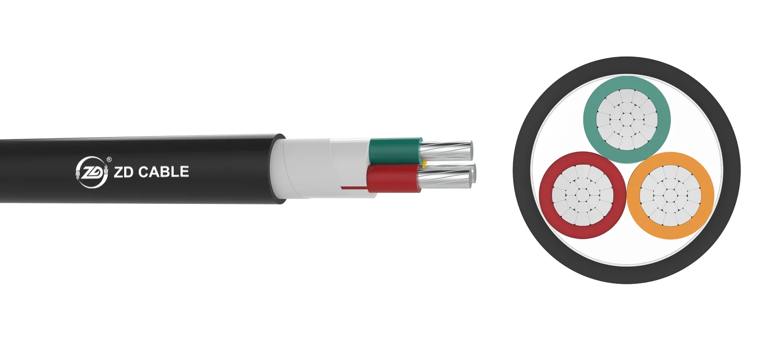 (NA2XY) YJLV Al/XLPE/PVC Multipolaire 0.6/1kV